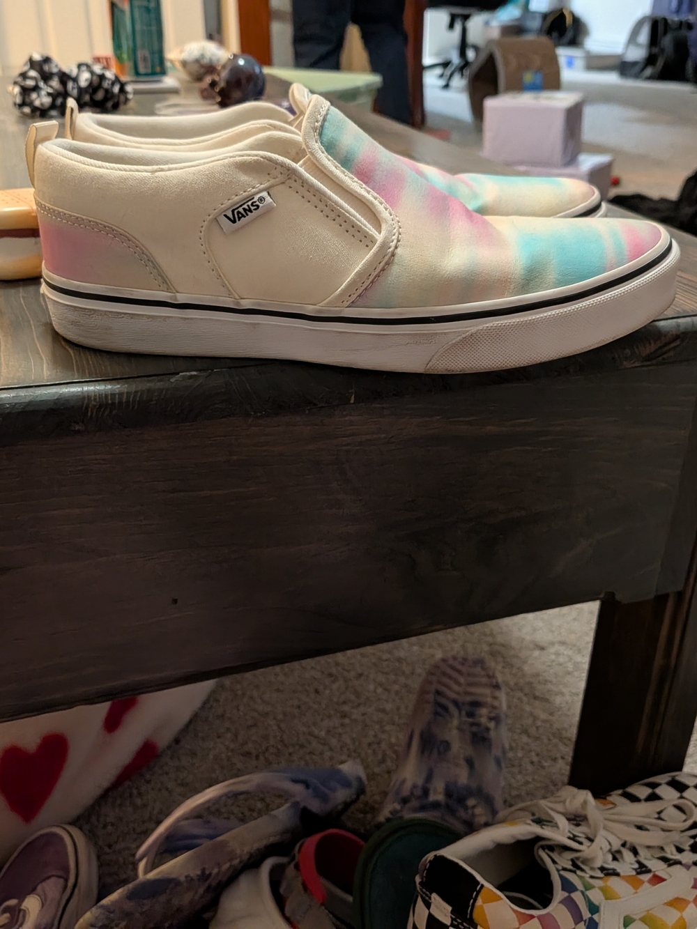 Vans Women's Slip-On Mid Top Shoes - Pastel Tie-Dye